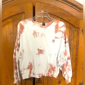 Tie dyed cropped sweatshirt